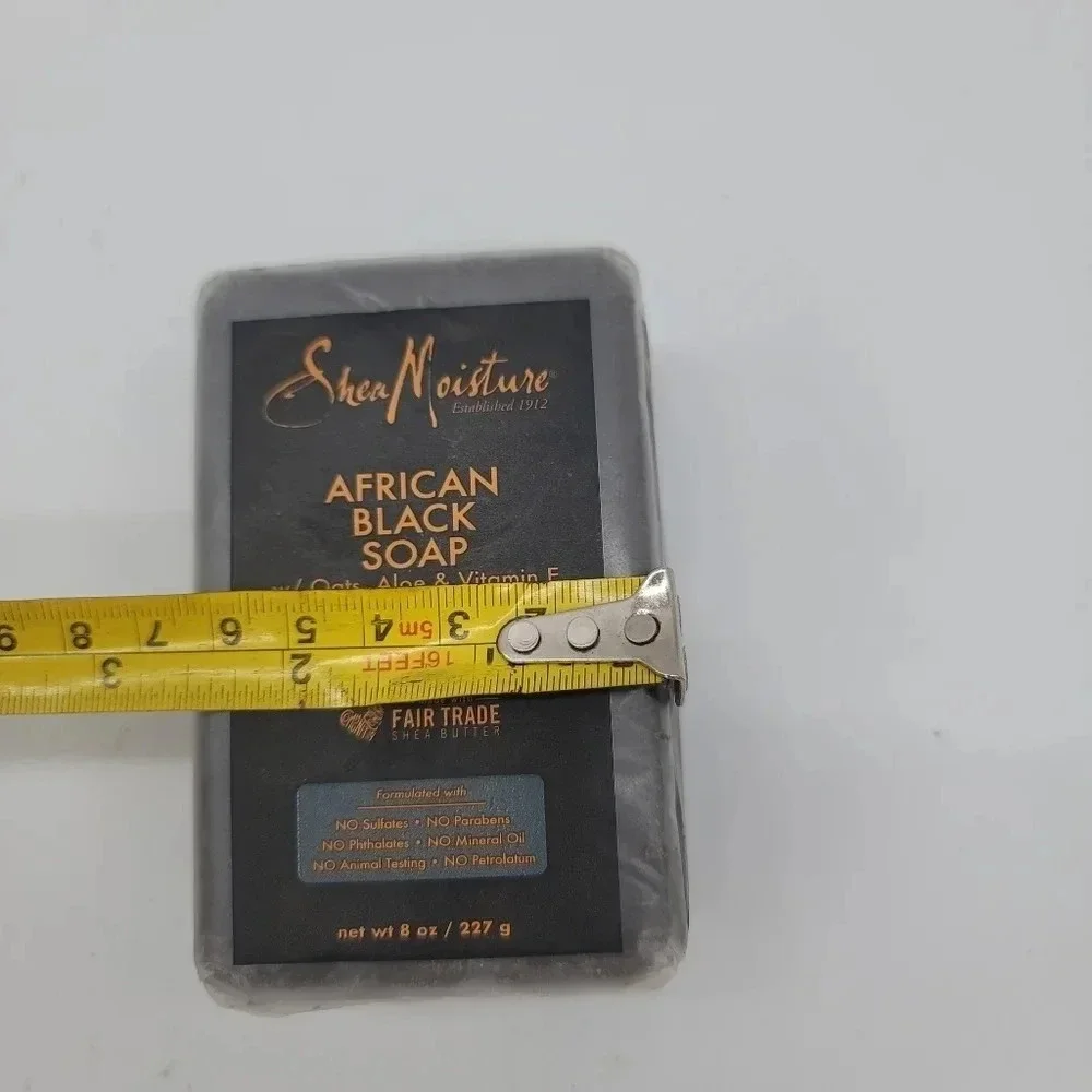 Shea Moisture African Black Soap Oats Aloe Vitamin E For Troubled, Dry Skin 8oz